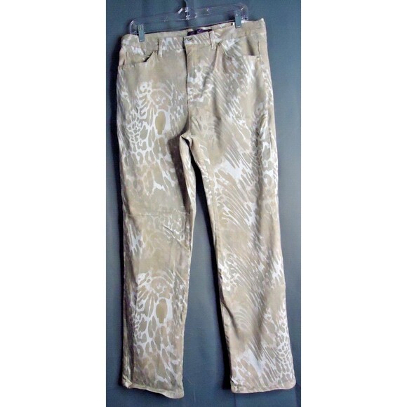 Gloria Vanderbilt Amanda Jeans Women's Size 14 High Rise Light Wash Tan Camo - Picture 2 of 9